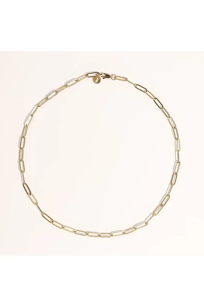 Gold Paperclip Chain Necklace