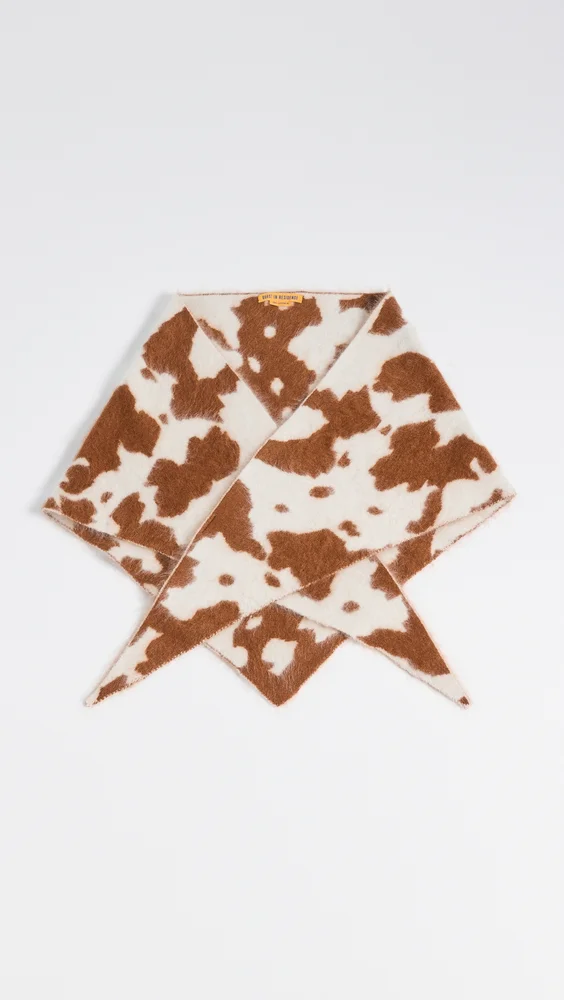 Grizzly Cowhide Cashmere Wild Rag