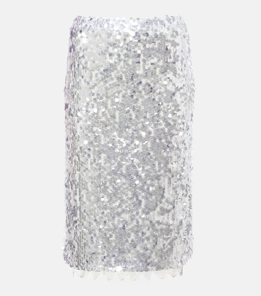 Opaline Sequined Midi Skirt