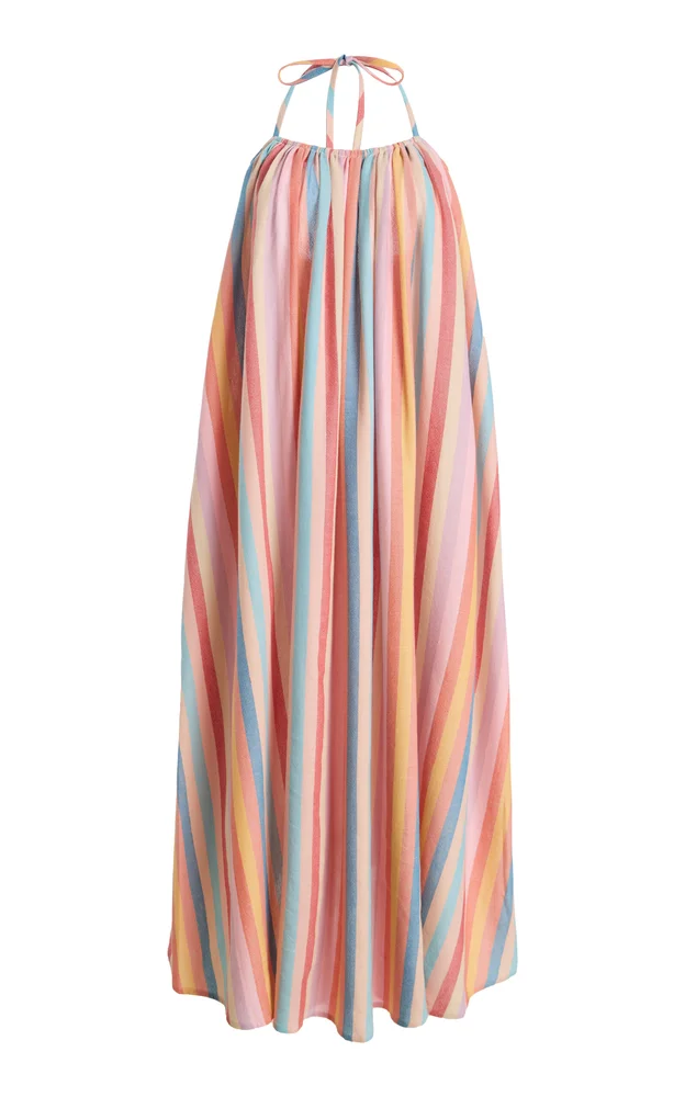 Striped Cotton Maxi Dress