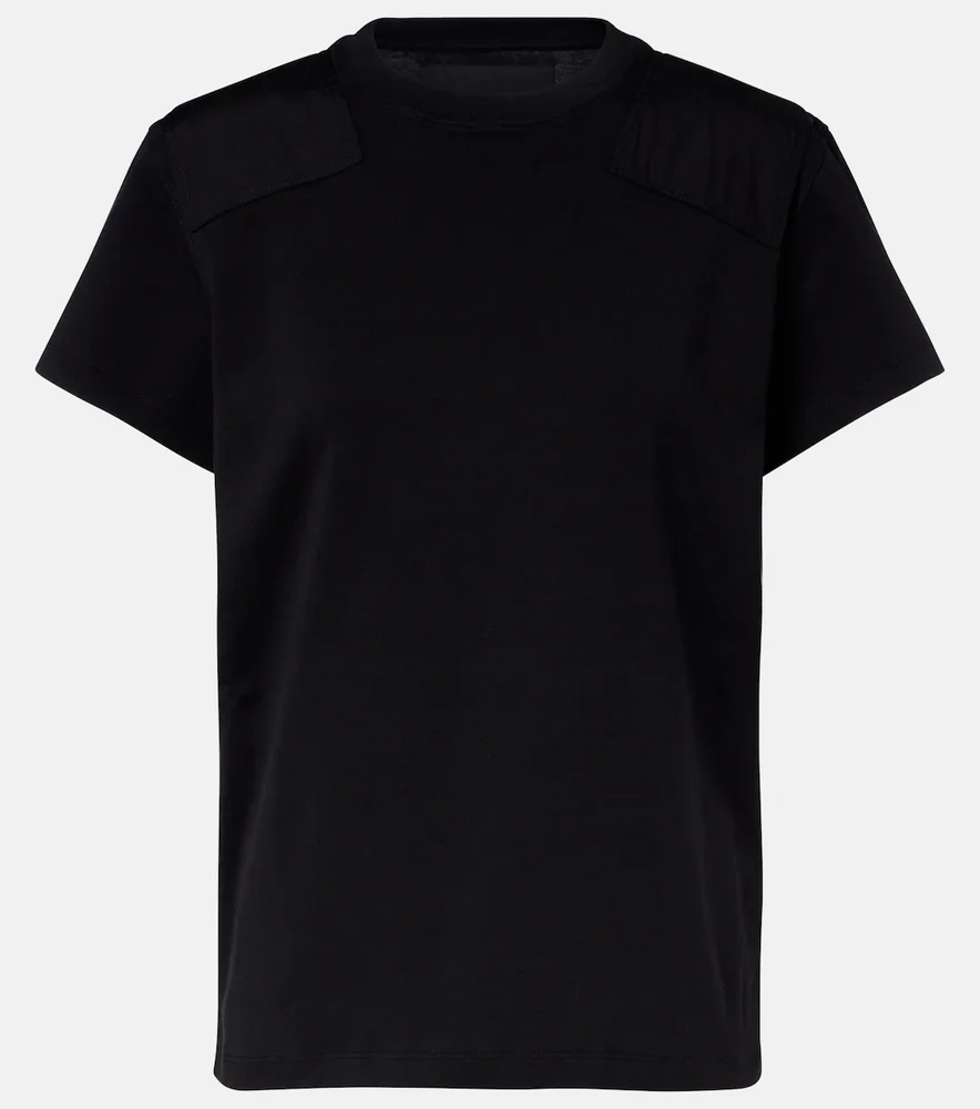 Patch-appliqué cotton jersey T-shirt