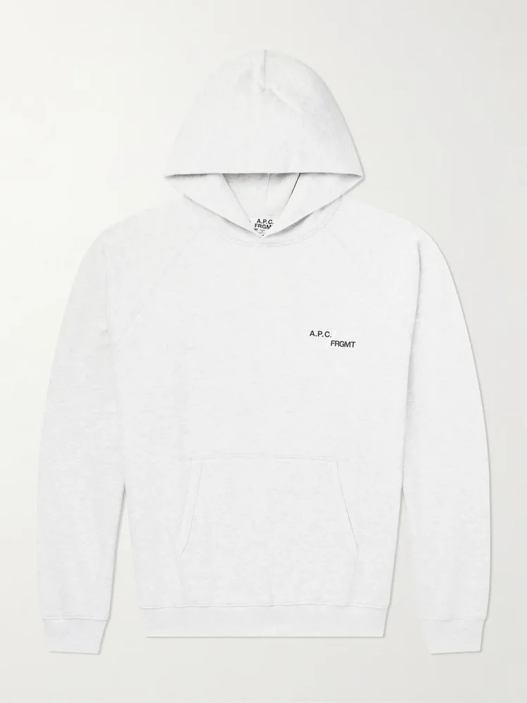 + Fragment Logo-Print Cotton-Jersey Hoodie