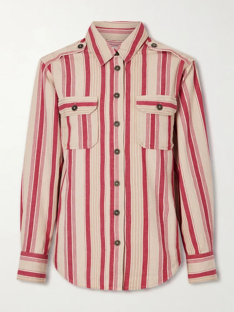 gelva striped cotton shirt