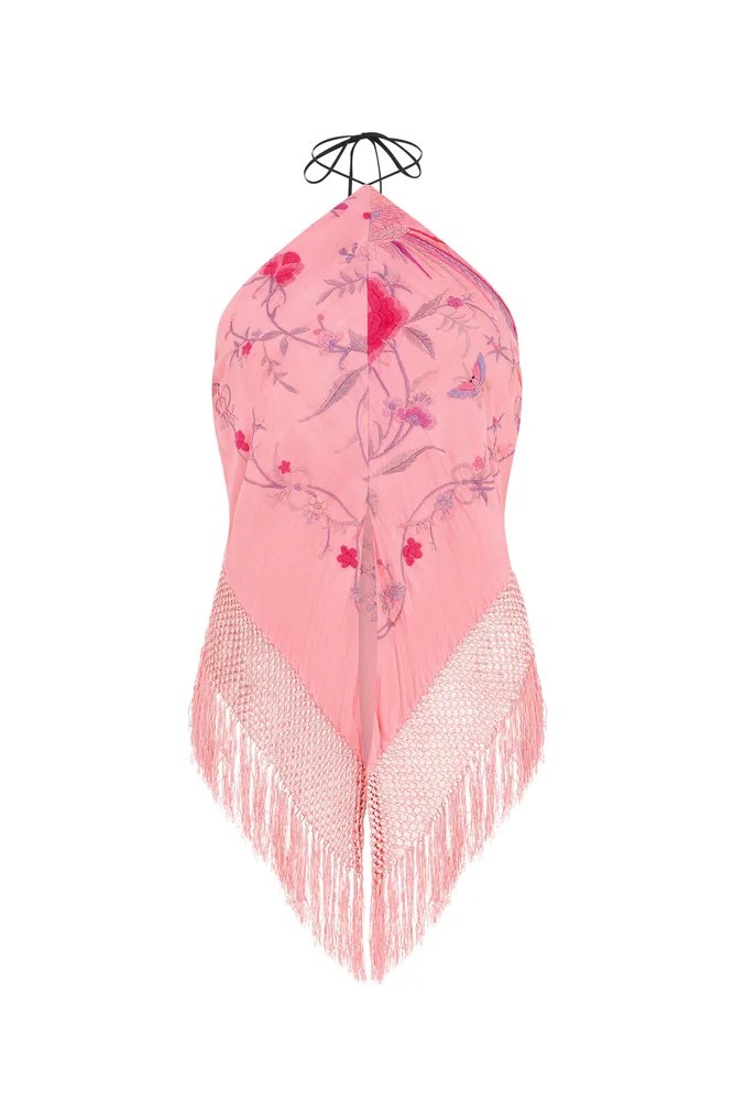 Silk Piano Shawl Top