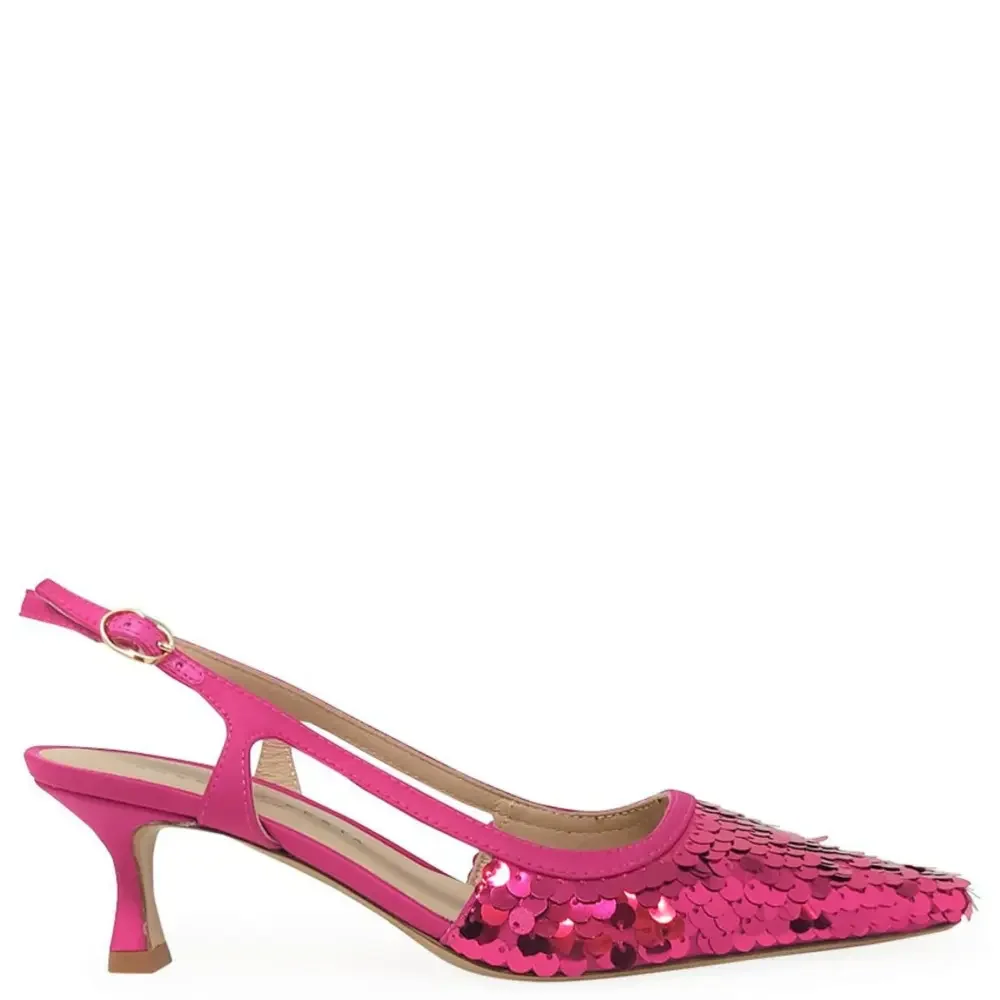 Sequence Snip Toe Slingback Heel
