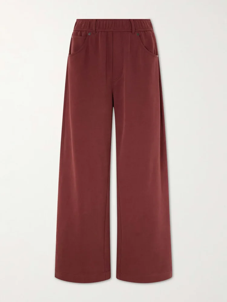 Cotton-jersey wide-leg pants
