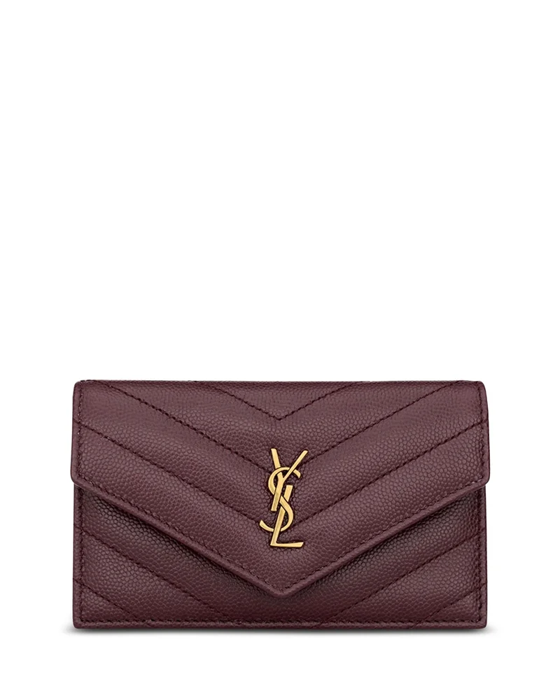 Cassandre Fragments Flap Card Case in Grain De Poudre Leather