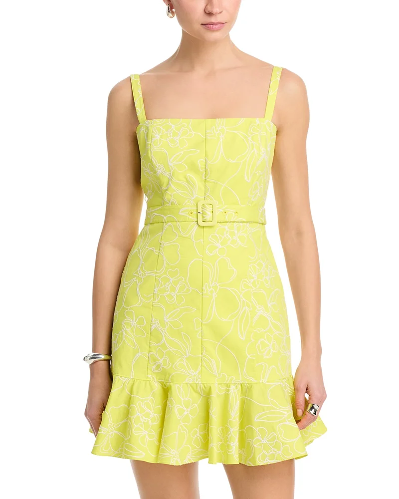 Embroidered Malva Floral Tonya Dress