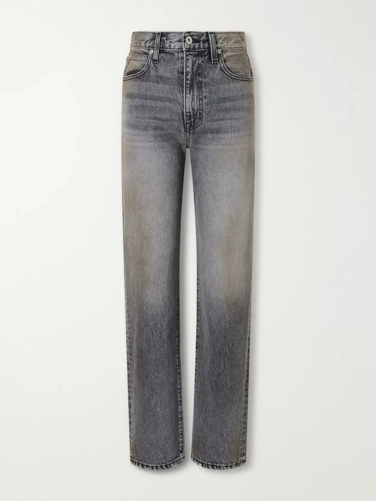 London high-rise straight-leg jeans