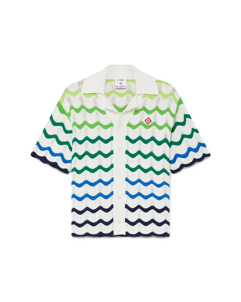 Children's Gradient Wave Short Sleeve Knit Shirt