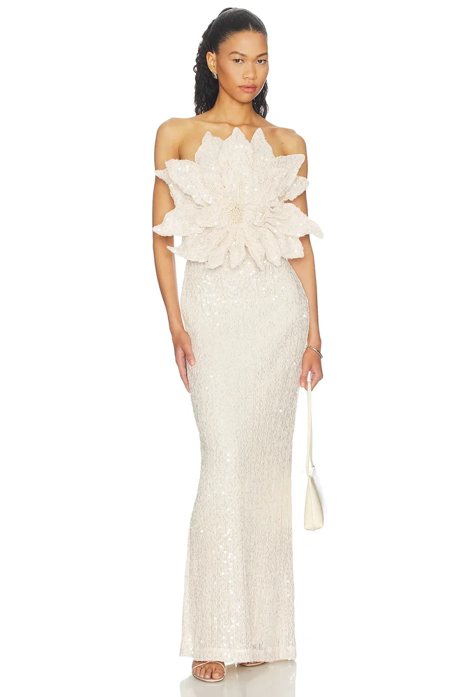 Lara Crochet Flower Maxi Dress