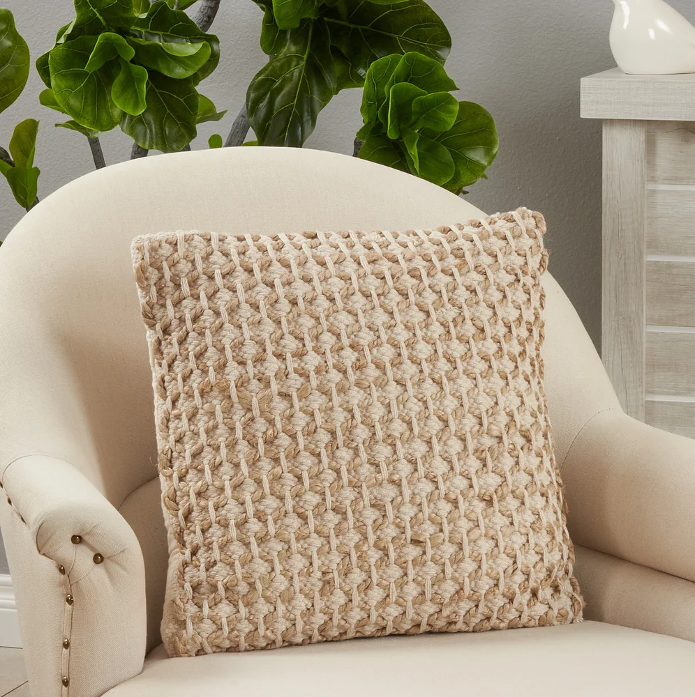 Islander Square Cotton Pillow Cover and Insert