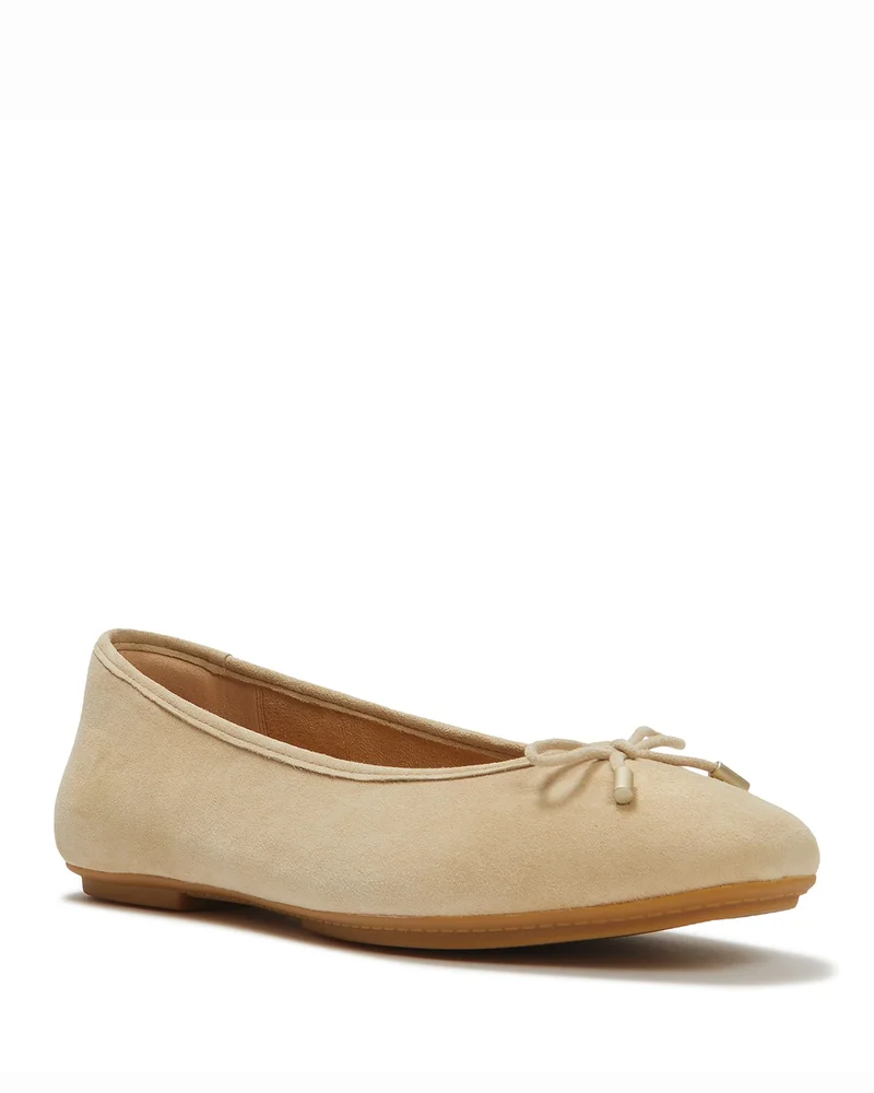 Delicato Bow Suede Ballet Flats