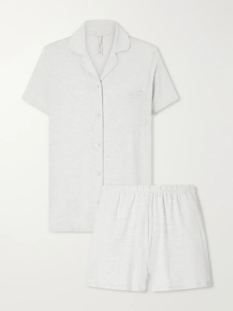 Sleep Set stretch-modal jersey - Light Heather Gray