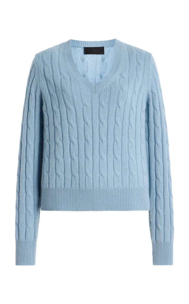 Camelia Cable-Knit Cashmere Sweater