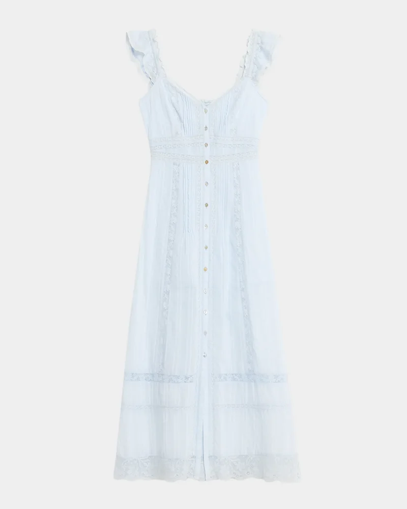 Kailette Button-Front Maxi Dress