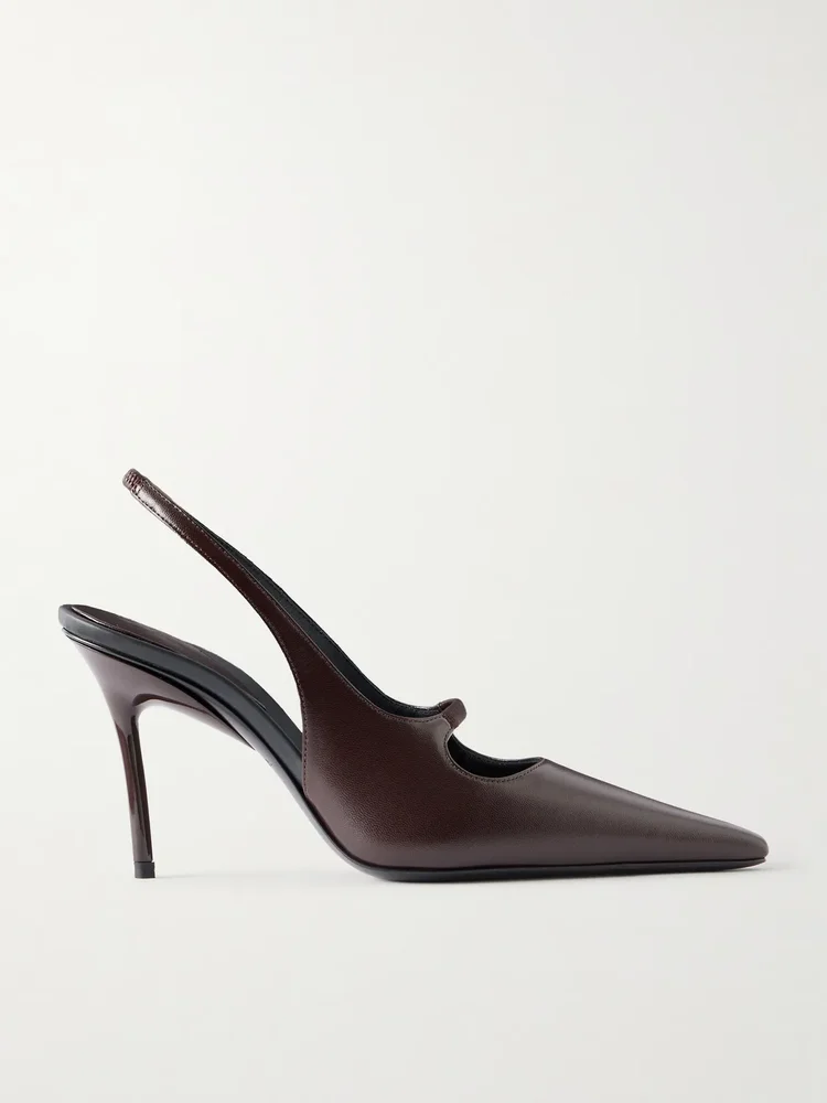 Stefanil 90 Leather Slingback Pumps