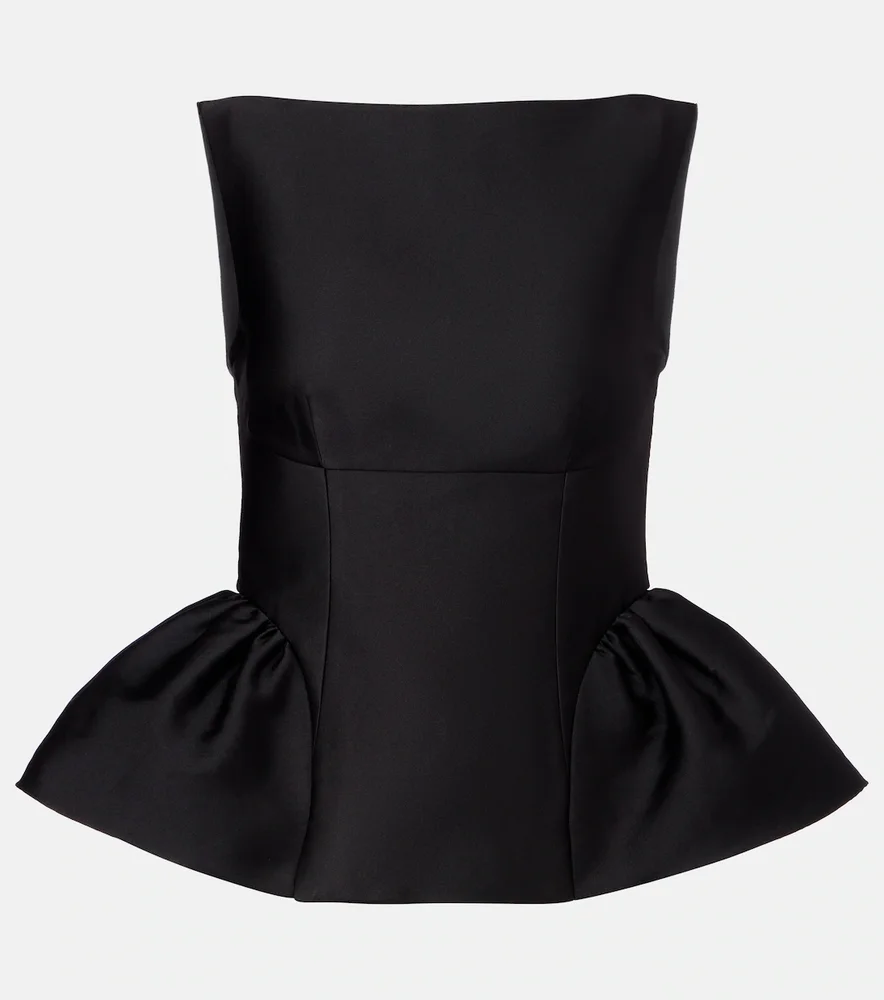 Peplum Taffeta Top