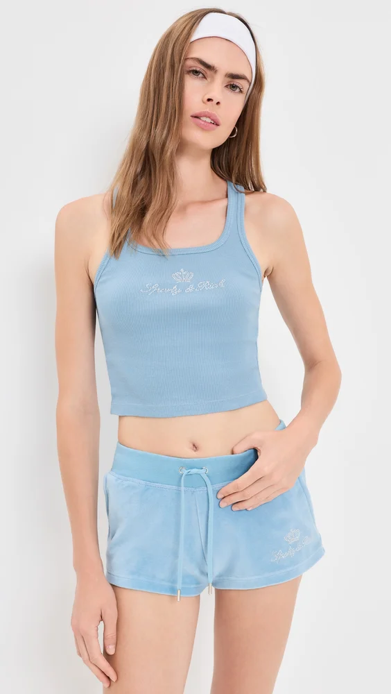 Sporty & Rich X Juicy Couture Crown Ribbed Tank