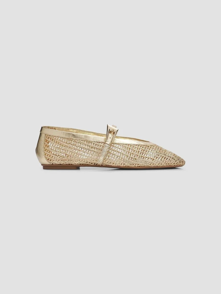 Sylvie Woven Leather Ballet Flats