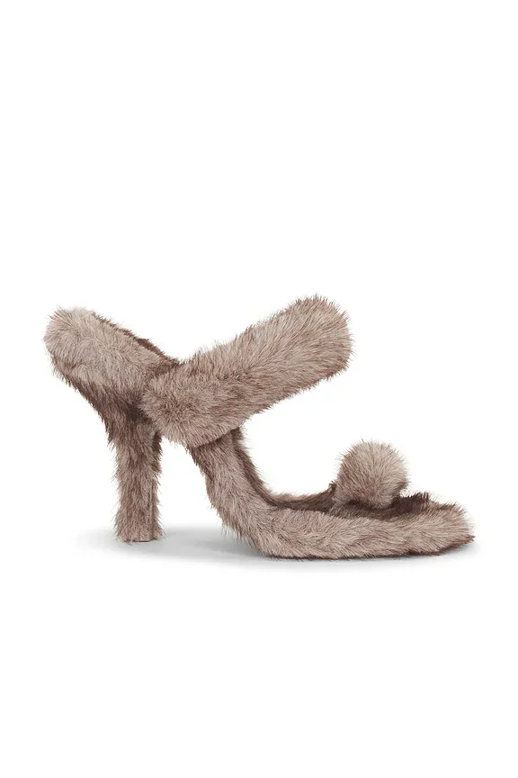 Paloma 105mm Faux Fur Toe Ring Sandal