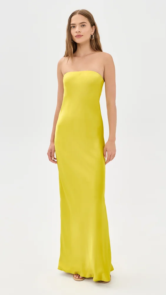 Bias Strapless Gown