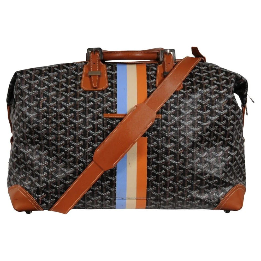 Pre-Owned Boeing 45 Black Brown Duffle