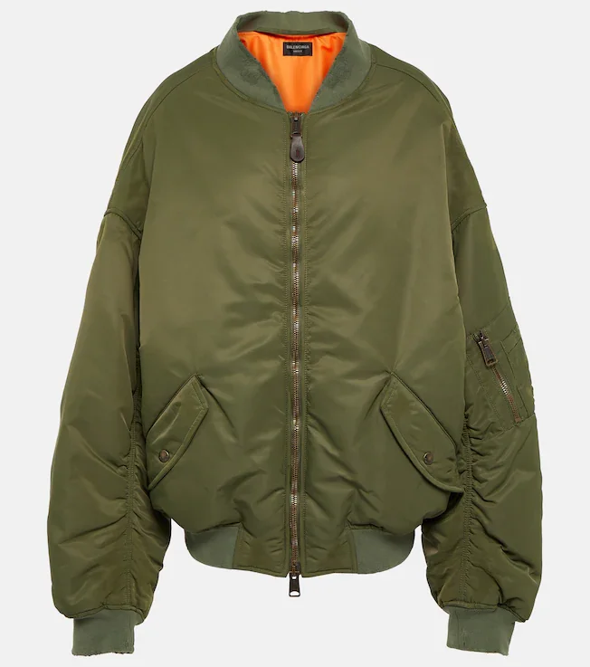 Off Shoulder technical bomber jacket