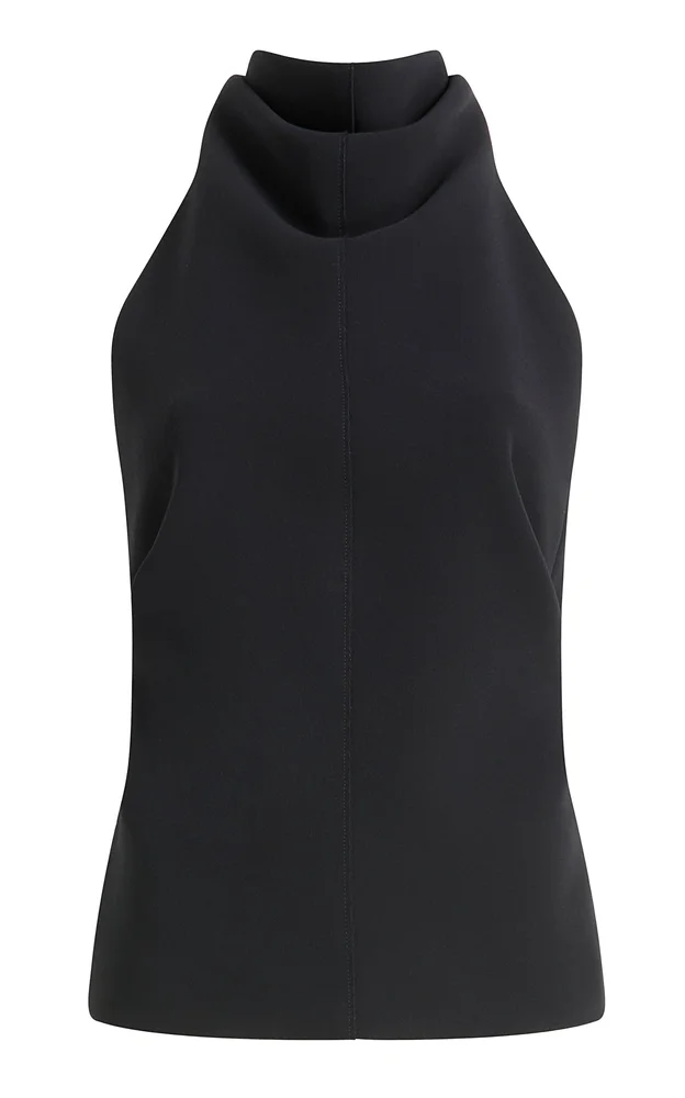 Rone High Collar Crepe Top