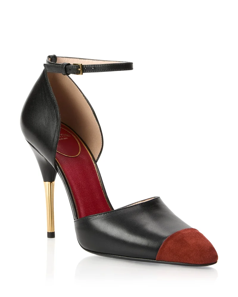 Sinead Leather Ankle Strap Pumps