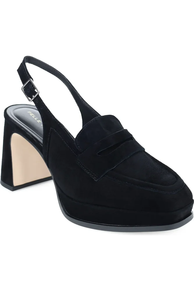 Lora Loafer Slingback Platform Pump