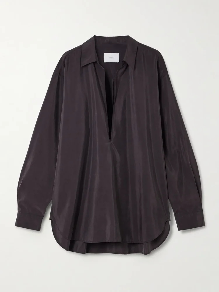 Skipper silk-blend shirt