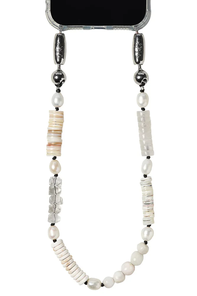 Stone and Pearl Wristlet