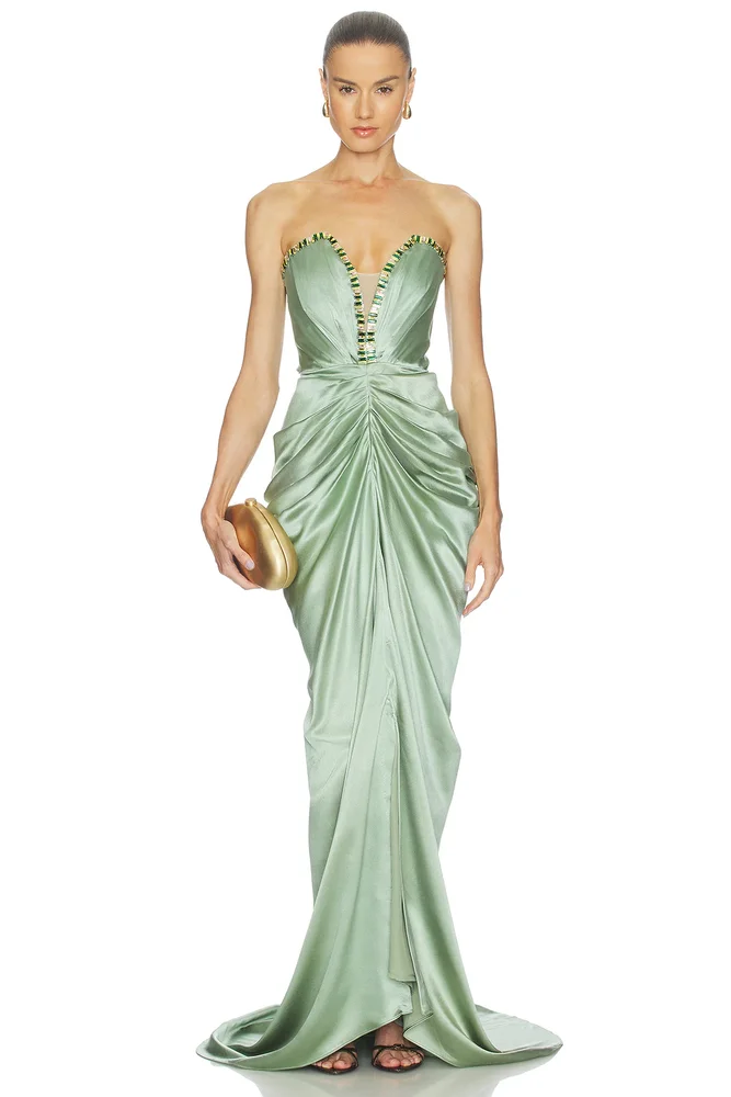 Silver Sage Crystal Gown