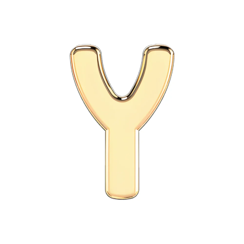 Solid Letter Y Slider Necklace Charm