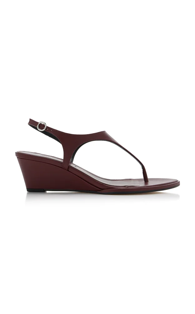 Roose Leather Wedge Sandals