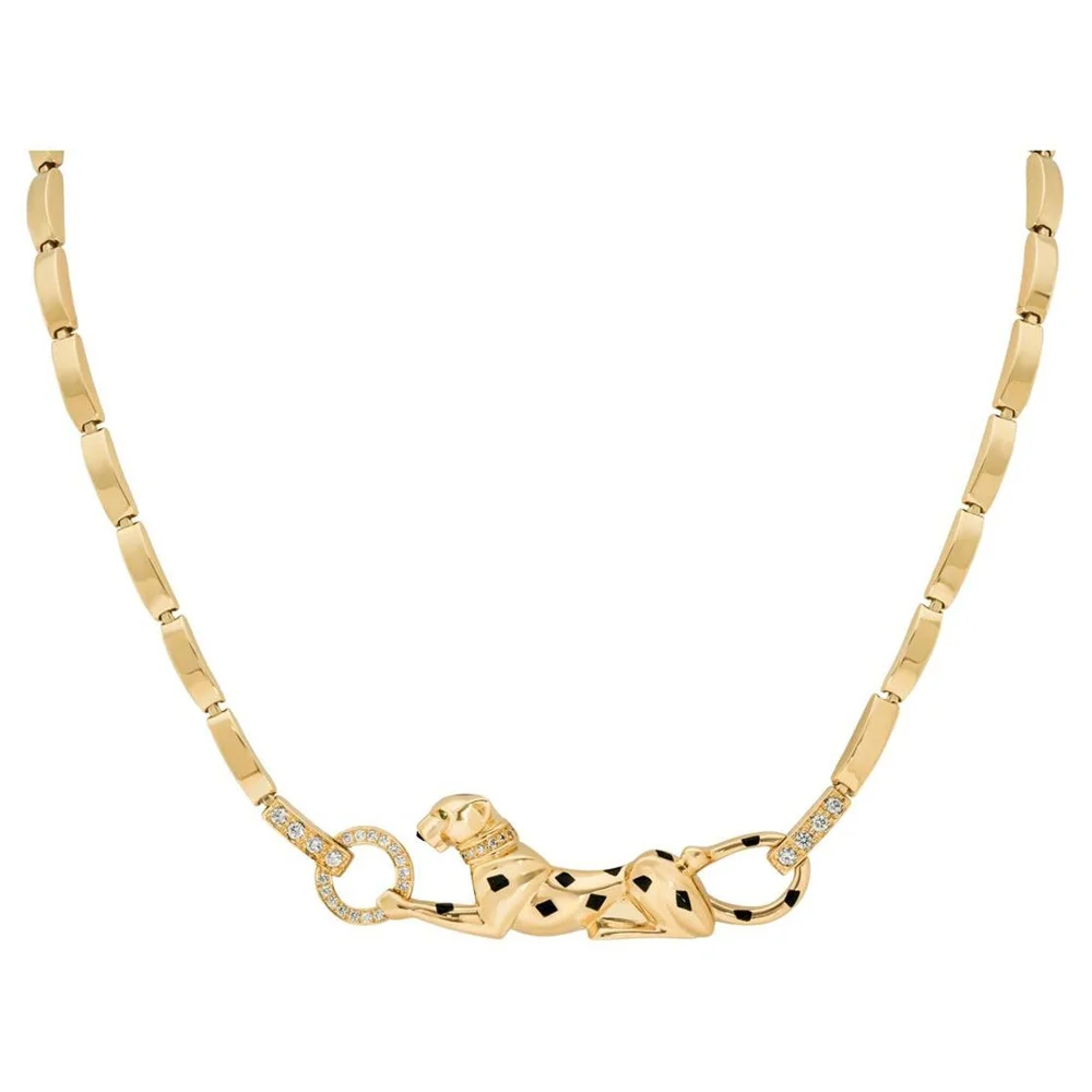Pre-Owned Panthère de Cartier Necklace, Yellow Gold with Diamond