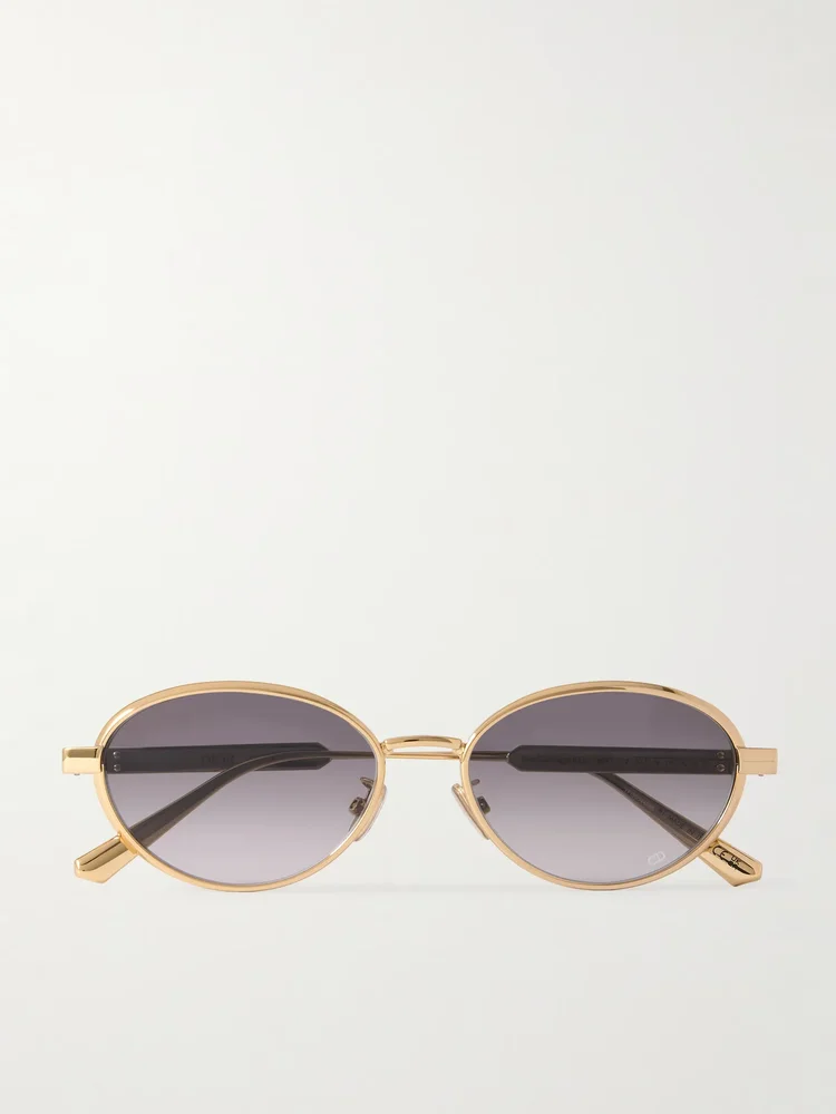 DiorCannage R1U oval-frame gold-tone sunglasses