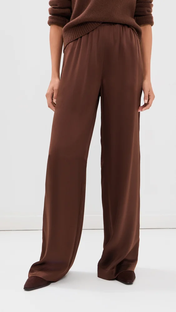 Lexi Lower Rise Relaxed Pull On Silk Pants