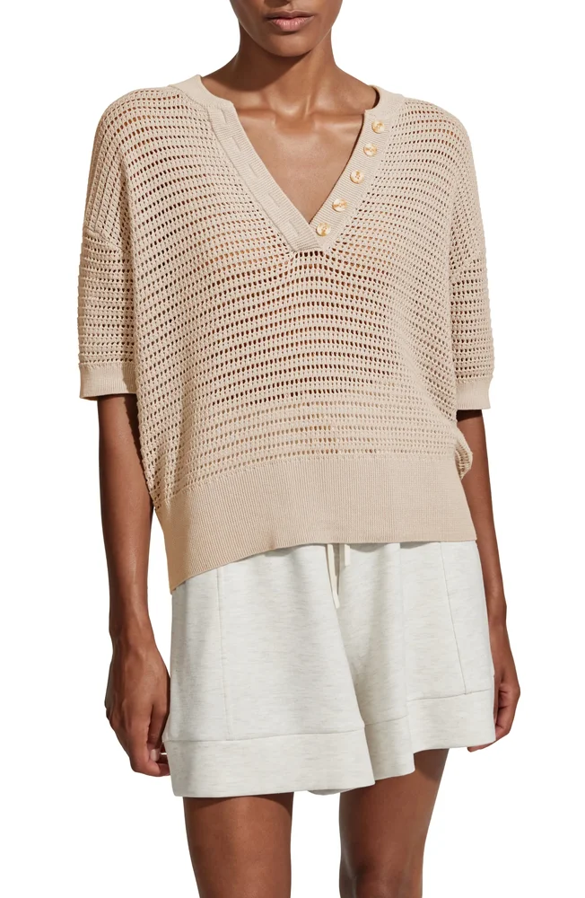 Callie Sheer Knit Cotton Top