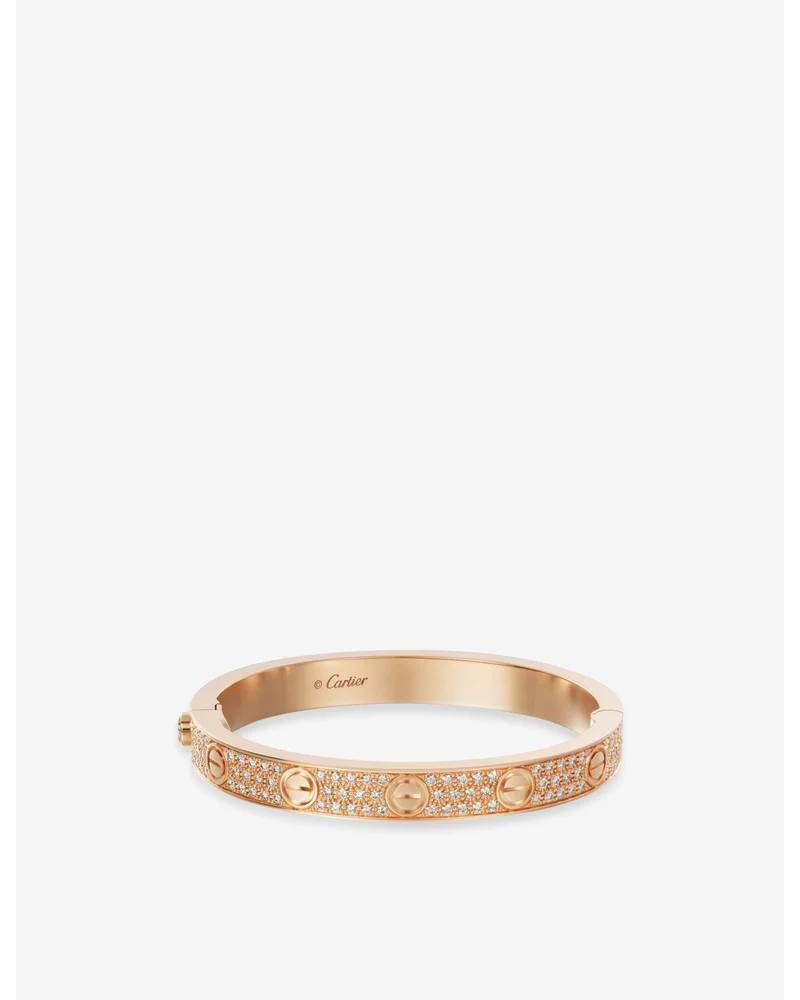 LOVE Classic 18ct Rose-Gold And 1.99ct Brilliant-Cut Diamond Screw-Closure Bracelet