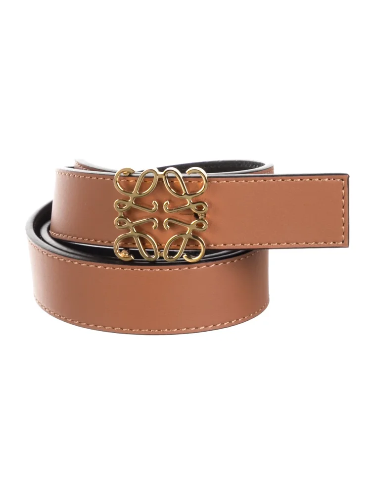 Anagram Leather Waist Belt (Tan)