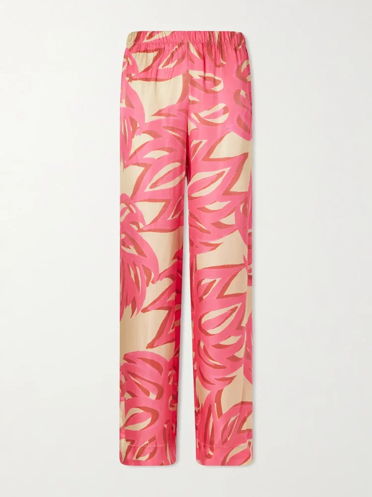 Ismene wide-leg silk-blend pants