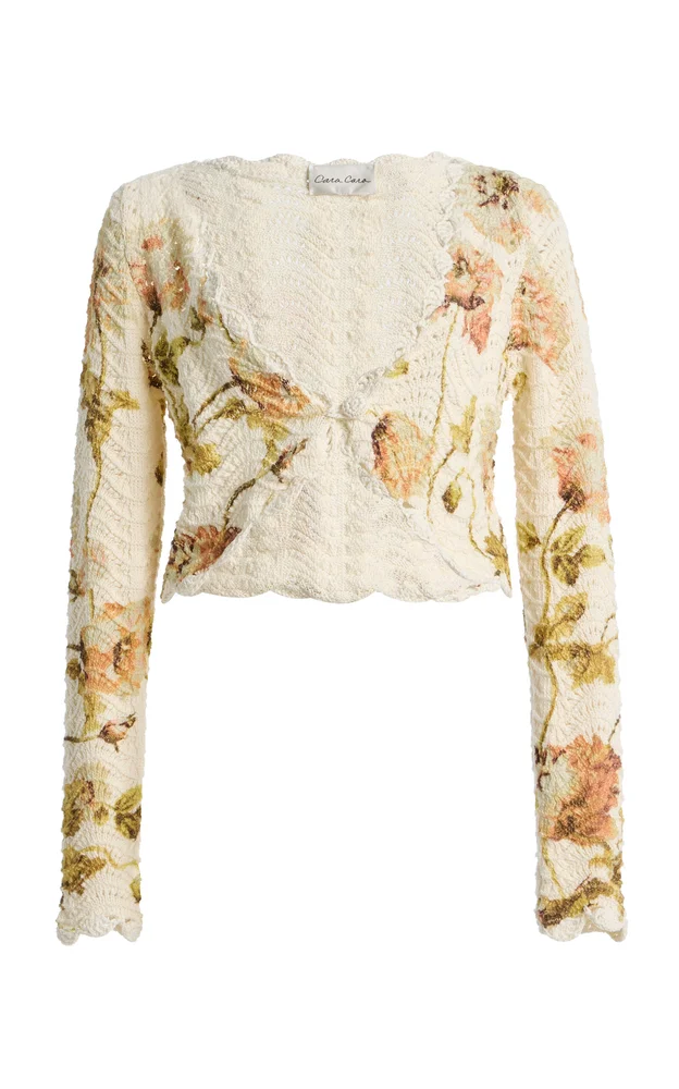 Sally Crocheted Cotton Shrug