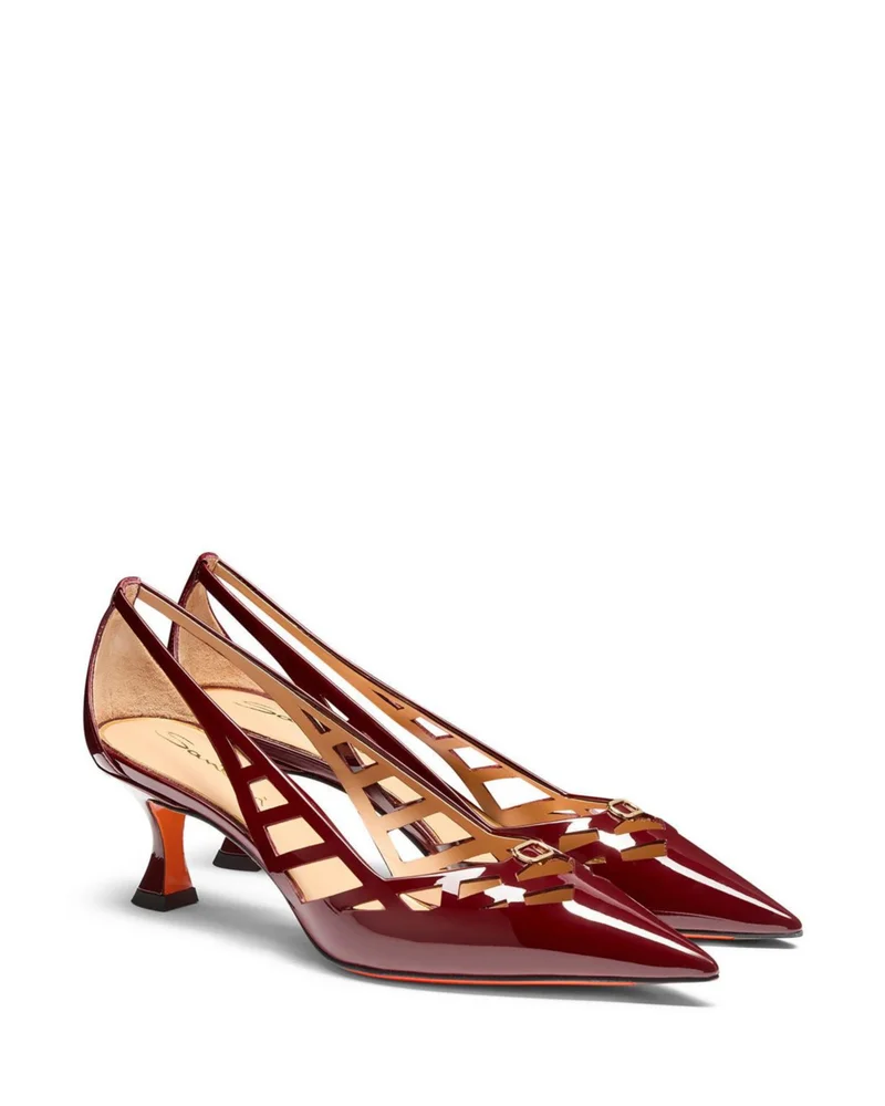 Women's Leather Mid-Heel Pump