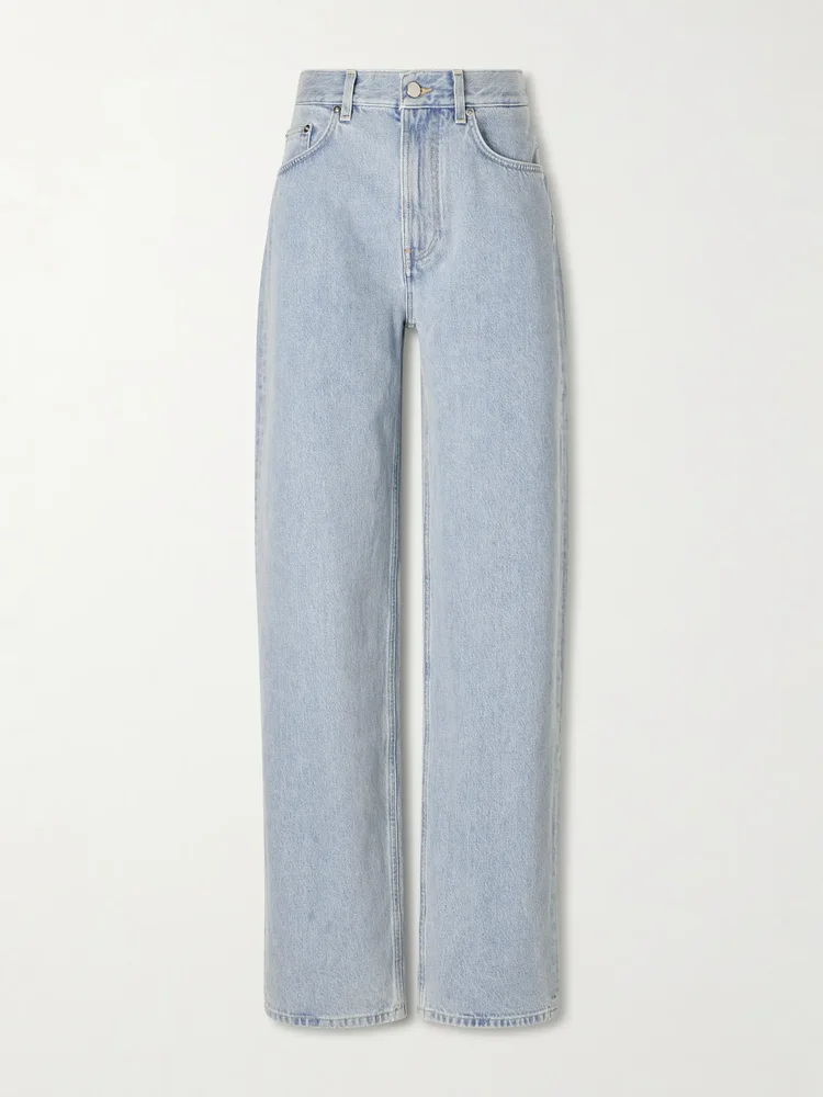 Samur organic high-rise straight-leg jeans