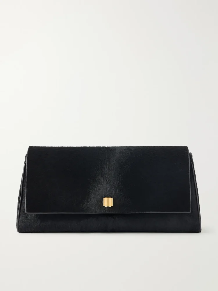 Audrey calf hair clutch