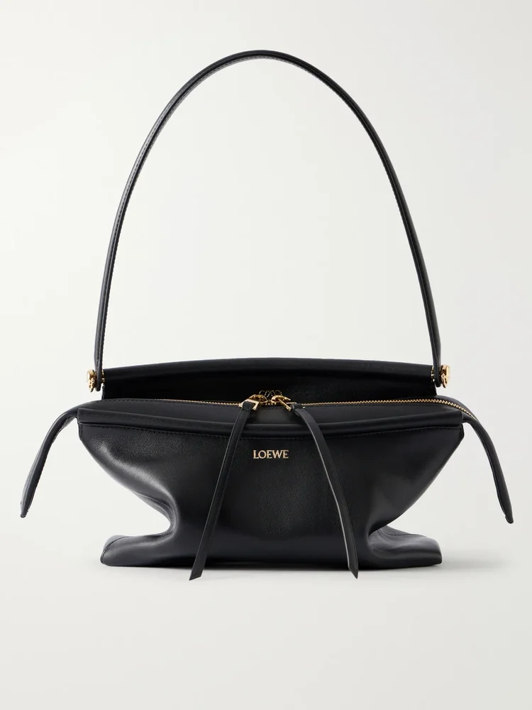 Whisker leather shoulder bag