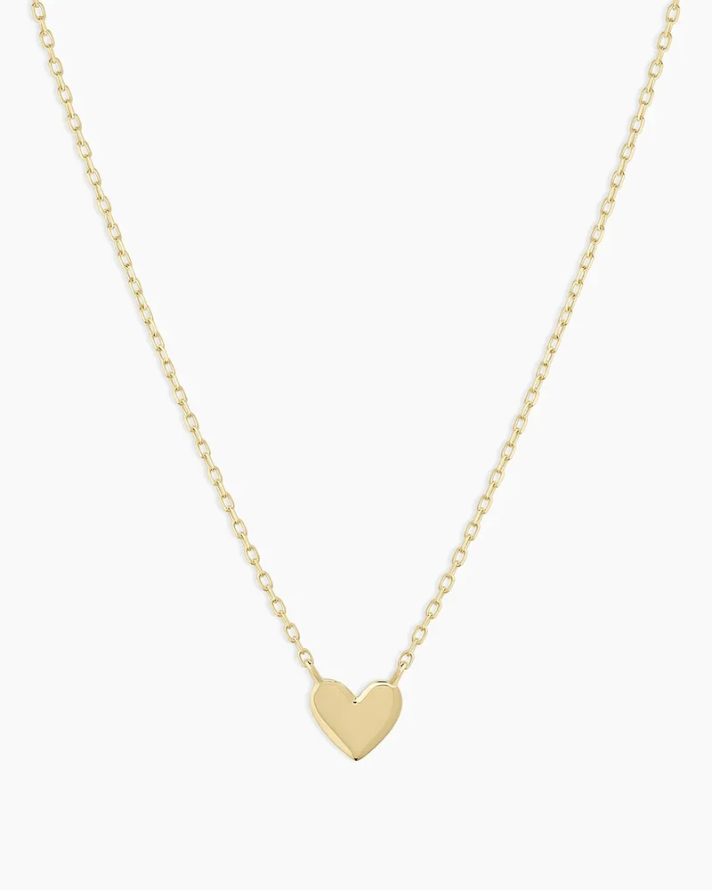 14K Gold Heart Mini Necklace