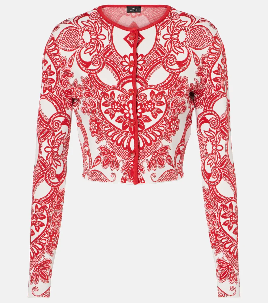Paisley Cropped Cardigan